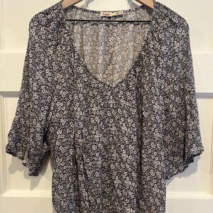 Faherty Blue Floral Top / XXL